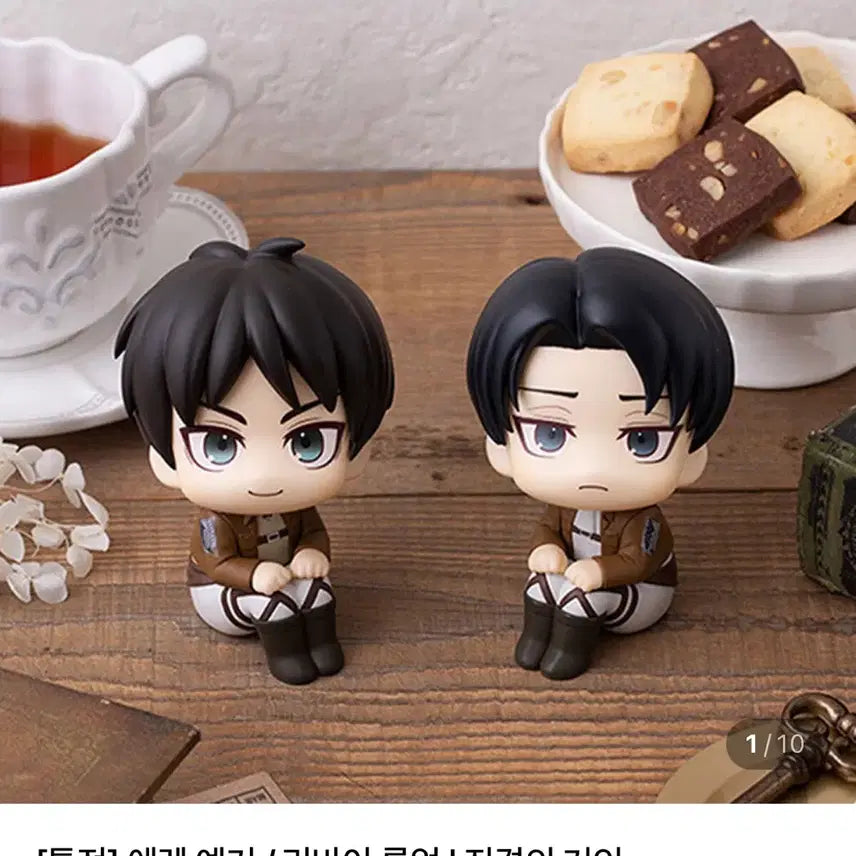 [BUNJANG] Attack on Titan Lookup Eren &amp; Levi Figure Bundle (POB, Sealed) / (택포 13) 특전 진격 룩업 에렌 리바이 미개봉 일괄