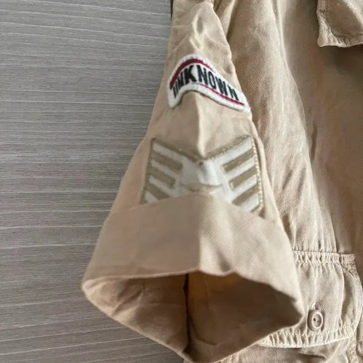 [BUNJANG] ZARA Beige US.MP Patch Shirt / ZARA 베이지색 US.MP 패치 셔츠