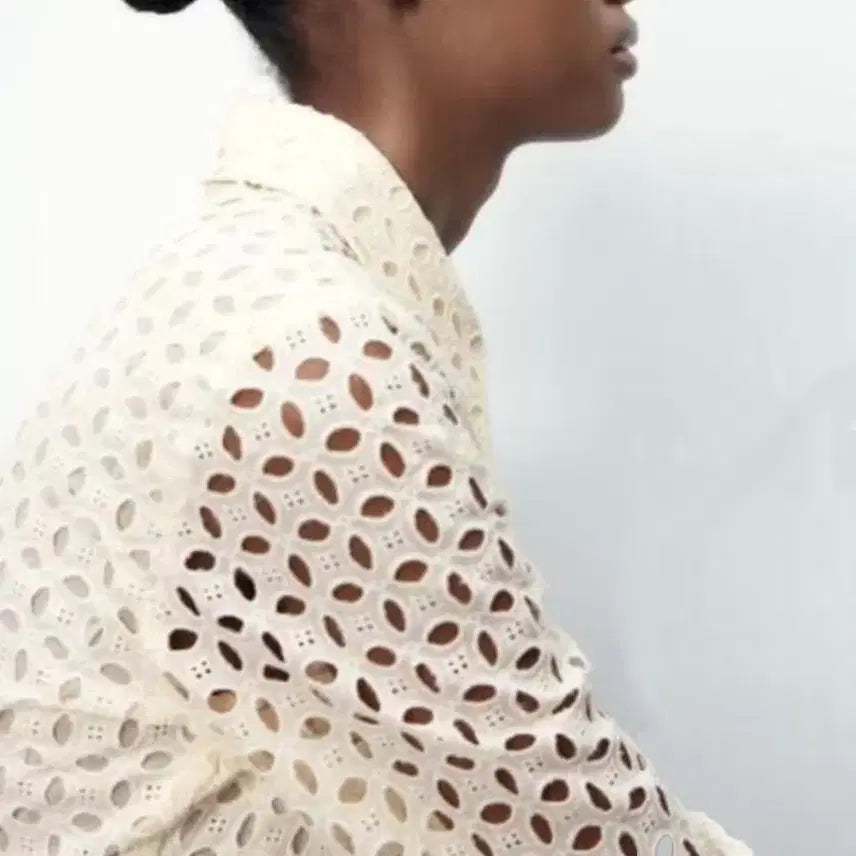 [BUNJANG] ZARA Eyelet Shirt Dress / 자라(ZARA) 아일렛 셔츠원피스 55-66 새상품