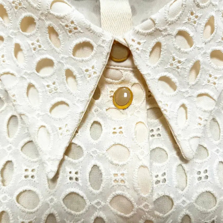 [BUNJANG] ZARA Eyelet Shirt Dress / 자라(ZARA) 아일렛 셔츠원피스 55-66 새상품