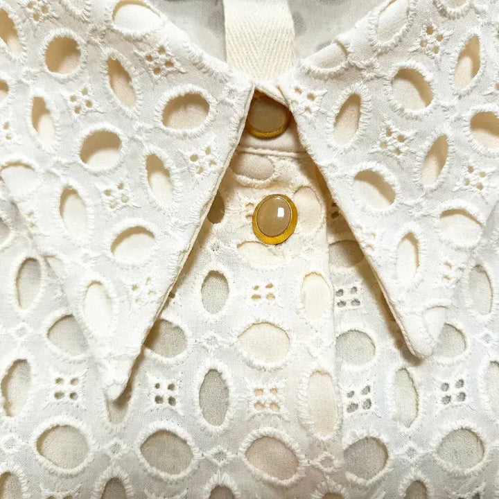 [BUNJANG] ZARA Eyelet Shirt Dress / 자라(ZARA) 아일렛 셔츠원피스 55-66 새상품