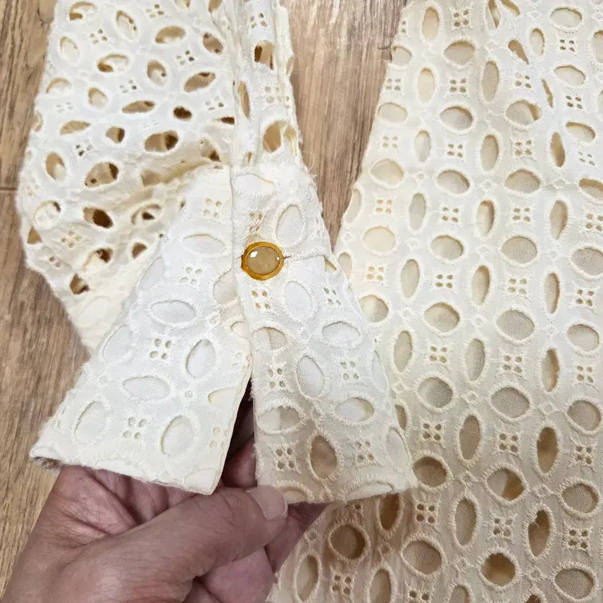 [BUNJANG] ZARA Eyelet Shirt Dress / 자라(ZARA) 아일렛 셔츠원피스 55-66 새상품