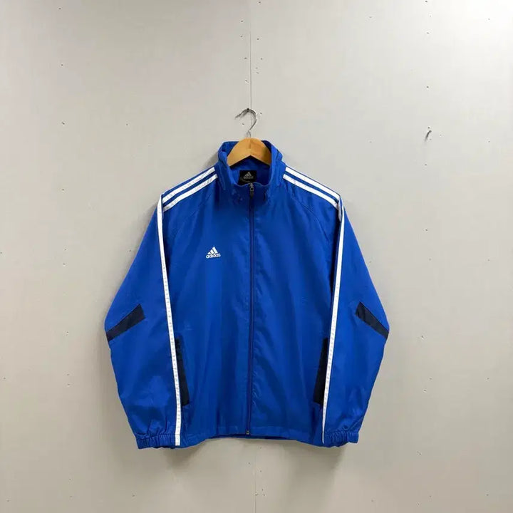 [BUNJANG] Adidas Windbreaker Jacket Blue (Size S) / 공용 S / 아디다스 바람막이 점퍼 블루