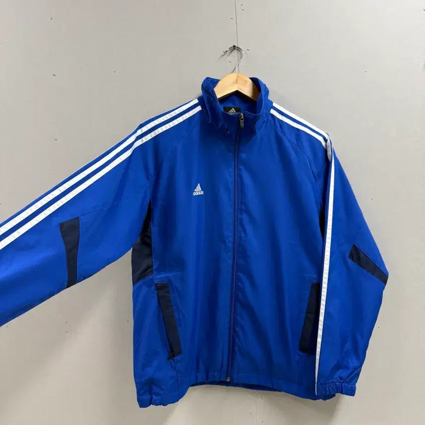 [BUNJANG] Adidas Windbreaker Jacket Blue (Size S) / 공용 S / 아디다스 바람막이 점퍼 블루