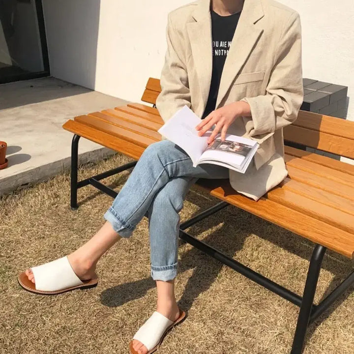 [BUNJANG] Ganaesra Herringbone Linen Jacket / 가내스라(ganaesra) 오디네르 헤링본 린넨자켓 프리사이즈 새상품