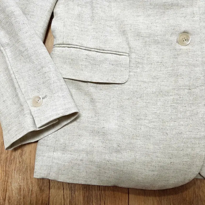 [BUNJANG] Ganaesra Herringbone Linen Jacket / 가내스라(ganaesra) 오디네르 헤링본 린넨자켓 프리사이즈 새상품
