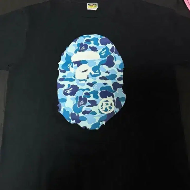 [BUNJANG] BAPE Blue Camo T-shirt Black XXL / 베이프 블루 카모 반팔 티셔츠 블랙 xxl