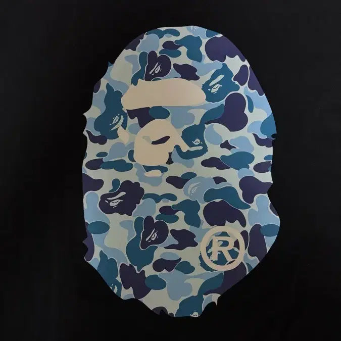 [BUNJANG] BAPE Blue Camo T-shirt Black XXL / 베이프 블루 카모 반팔 티셔츠 블랙 xxl
