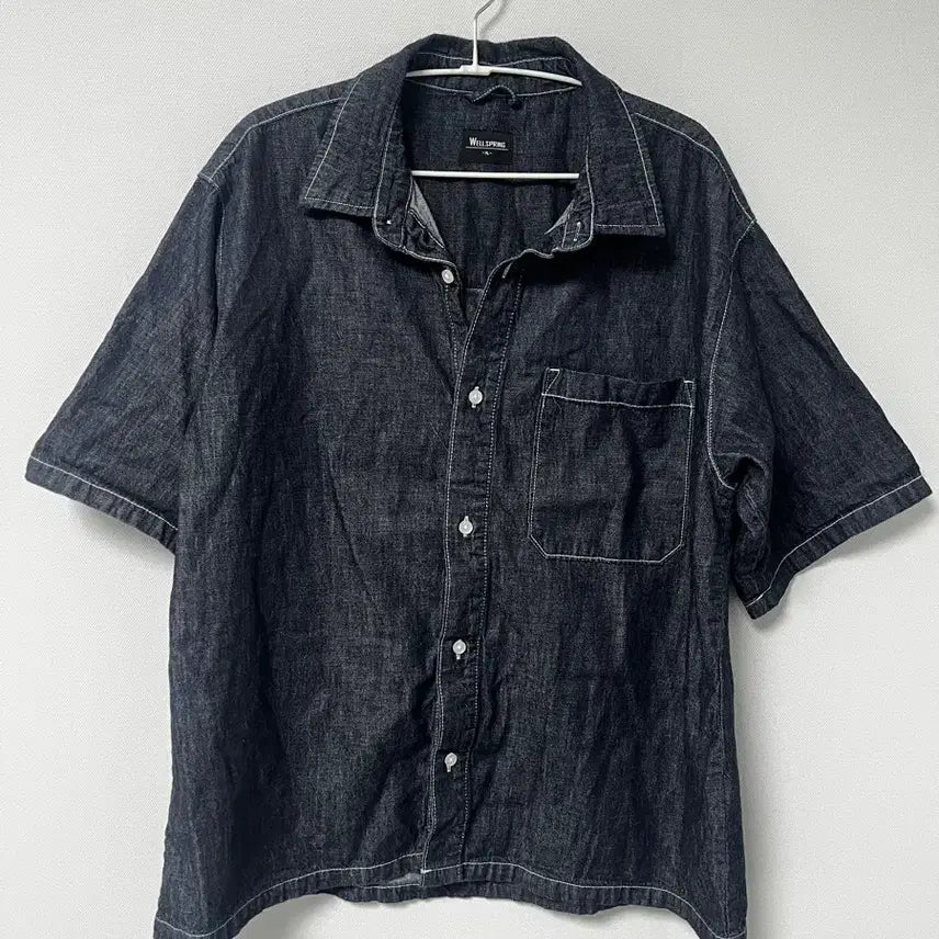 [BUNJANG] Wellspring Denim Short Sleeve Shirt XL / 웰스프링 데님 반팔 셔츠 XL