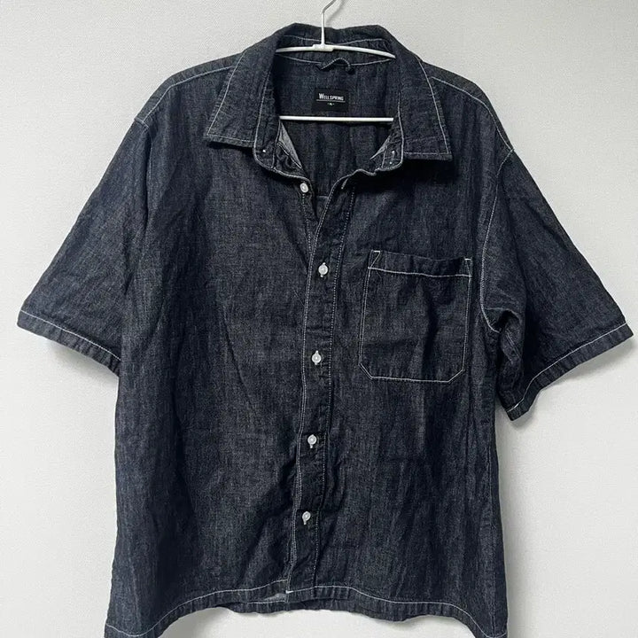 [BUNJANG] Wellspring Denim Short Sleeve Shirt XL / 웰스프링 데님 반팔 셔츠 XL