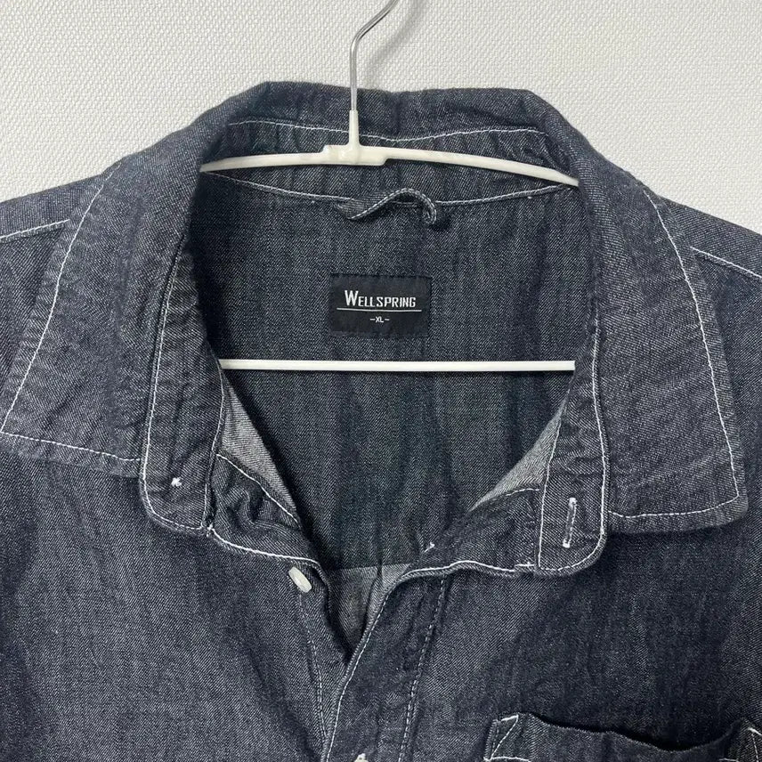 [BUNJANG] Wellspring Denim Short Sleeve Shirt XL / 웰스프링 데님 반팔 셔츠 XL