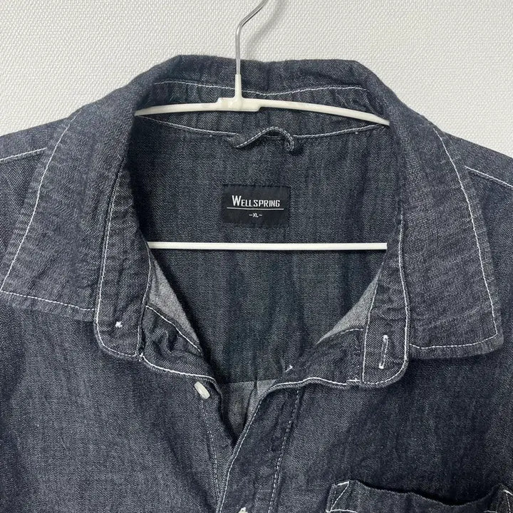 [BUNJANG] Wellspring Denim Short Sleeve Shirt XL / 웰스프링 데님 반팔 셔츠 XL