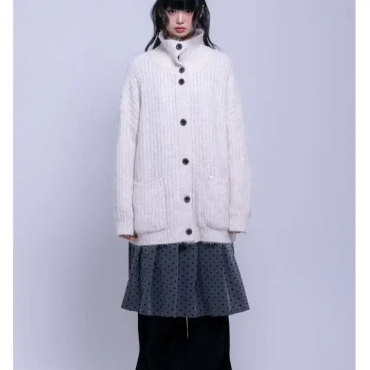 [BUNJANG] NAEIN High Neck Heavy Cardigan / 나이엔 하이넥 헤비 가디건