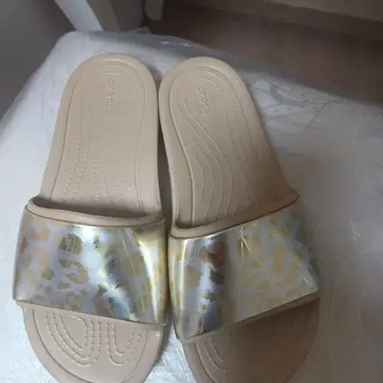 [BUNJANG] Crocs Leopard Print Slide Slippers / 크록스슬리퍼