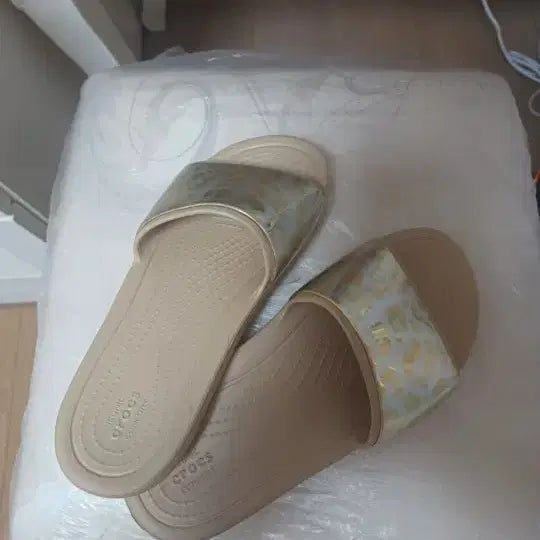 [BUNJANG] Crocs Leopard Print Slide Slippers / 크록스슬리퍼