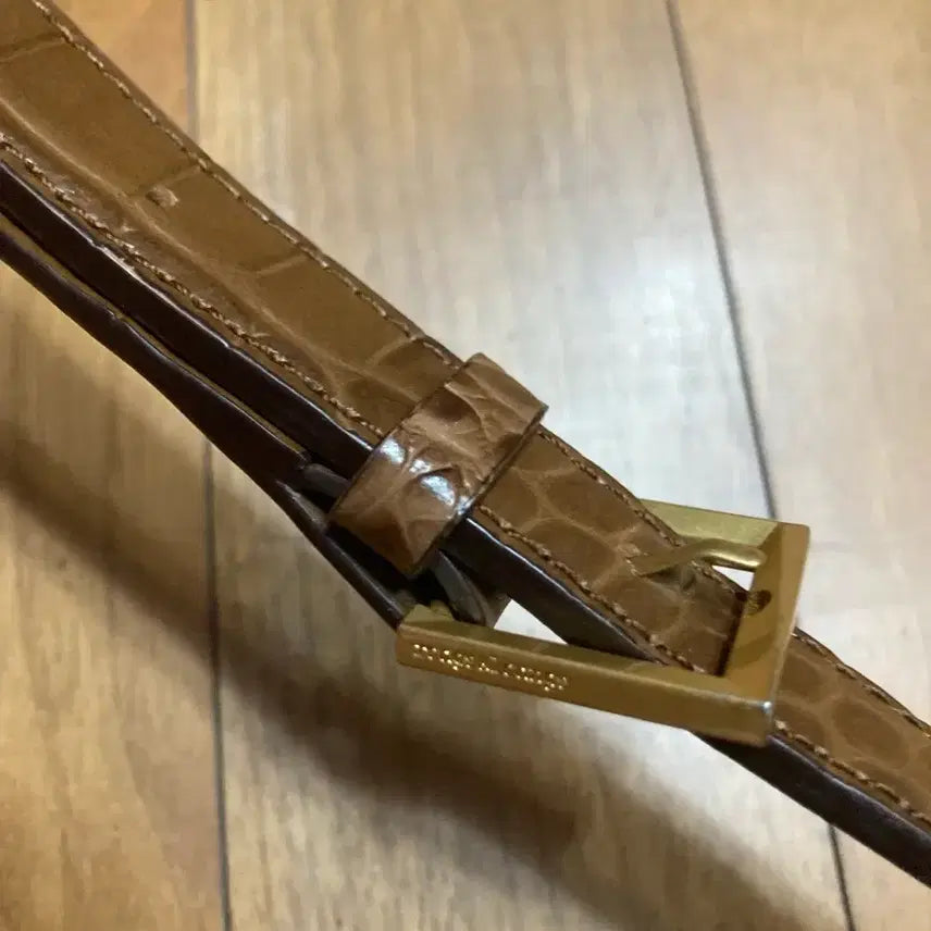 [BUNJANG] Loose &amp; Lounge Brown Crocodile Leather Mini Bag / 브라운 크로커 가죽 루즈앤라운지 택포3만원