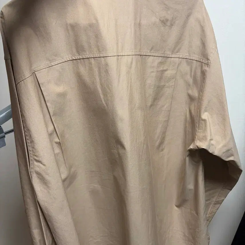 [BUNJANG] Auralee Washed Finx Twill Big Shirt Light Brown / 오라리 Auralee 워시드 핀스 트윌 빅 셔츠 라이트 브라운 4사이즈