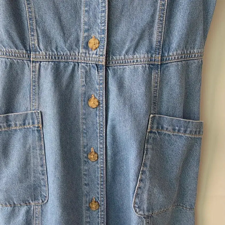 [SOLD OUT] S/탑텐 민소매 데님원피스