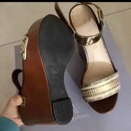 [BUNJANG] Vera Wang Wedge Sandals / (220-225) 베라왕 정품 플랫폼 웻지 샌들