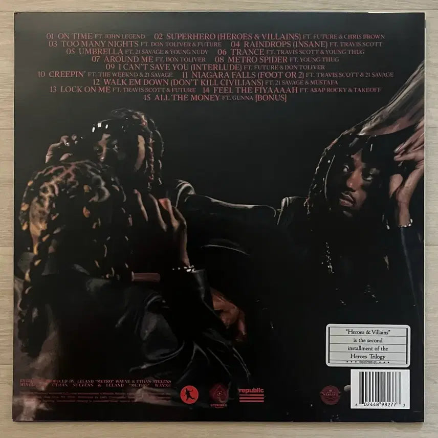 [BUNJANG] Metro Boomin Heroes &amp; Villains LP Vinyl / metro boomin heroes &amp; villains lp vinyl