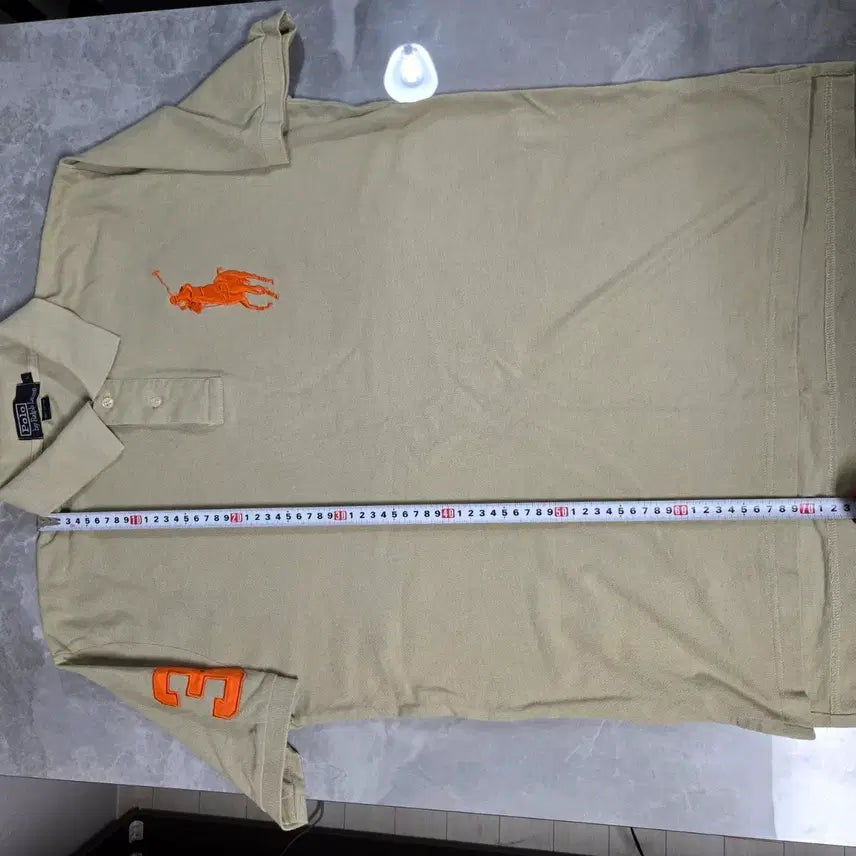 [BUNJANG] Polo Ralph Lauren Beige Big Pony Polo Shirt / 폴로 랄프로렌 베이지 빅포니 카라티
