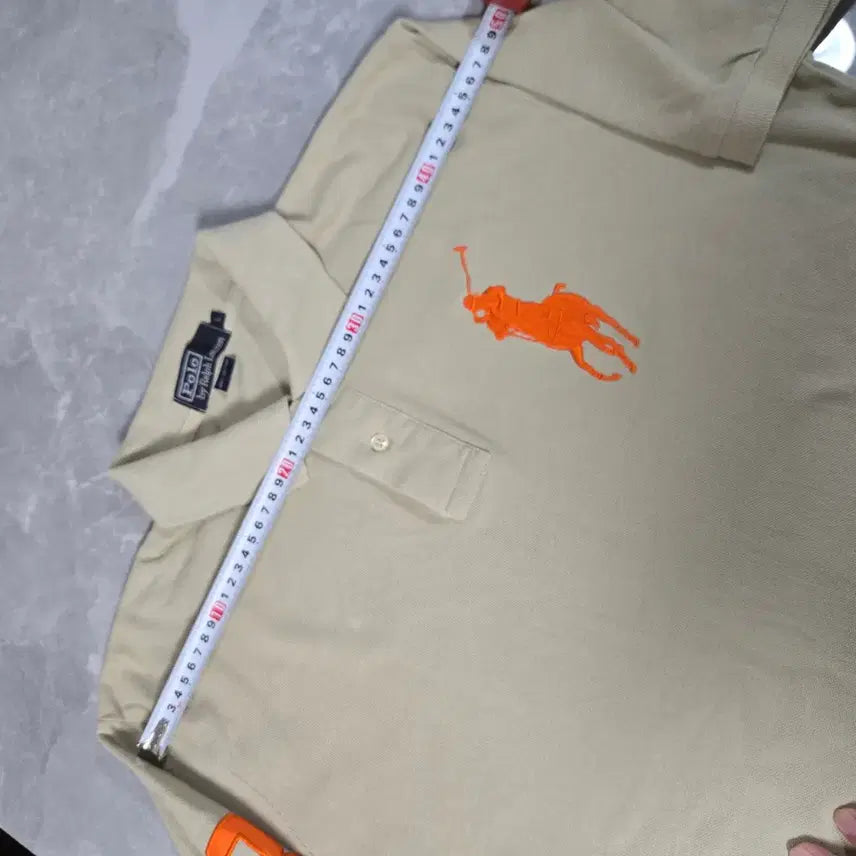 [BUNJANG] Polo Ralph Lauren Beige Big Pony Polo Shirt / 폴로 랄프로렌 베이지 빅포니 카라티