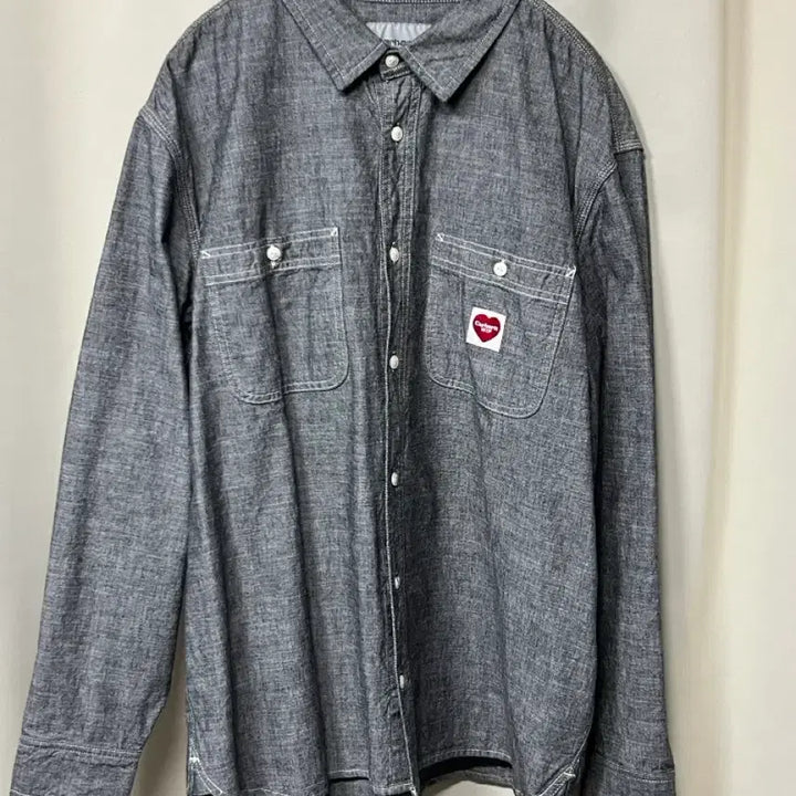 [BUNJANG] Carhartt WIP Clinch Heart Chambray Shirt XL / 칼하트wip 클링크 하트 샴브레이 셔츠 XL