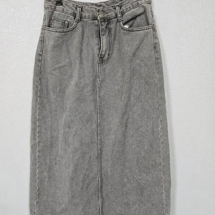 [BUNJANG] Grey Denim Long Skirt M / 그레이 데님 스커트 M