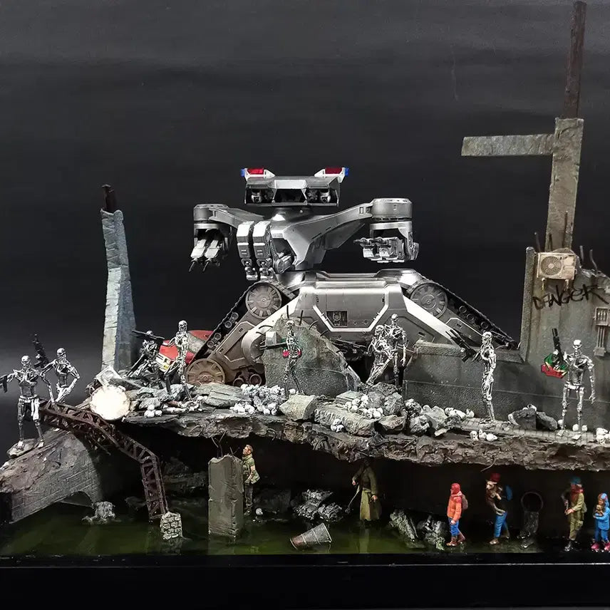 [BUNJANG] Terminator Diorama T-800 &amp; Hunter Killer with LED / 터미네이터 디오라마 판매