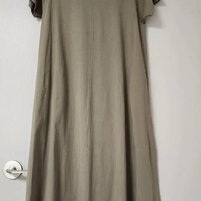 [BUNJANG] Oversized Khaki Long Dress / (새상품)체형커버 카키색 박시핏 롱원피스(시원한 원피스 등하원룩)