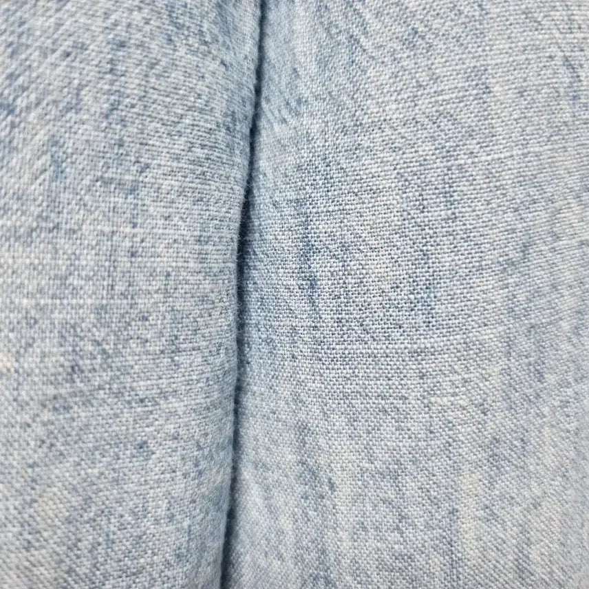 [BUNJANG] Unisex 2024 Polo Denim Long Sleeve Shirt / 남성 여성 공용 2024 폴로 큐알 데님 청 긴팔 남방 셔츠