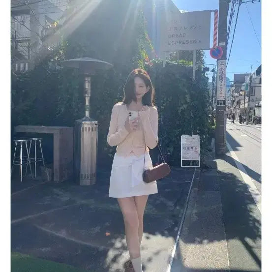 [BUNJANG] Zhenio Shell Tie Mini Skirt / 새상품 제니오 쉘 타이 미니 스커트