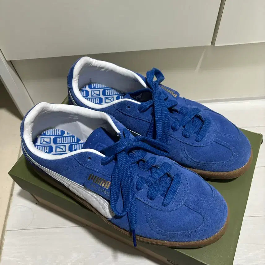 [BUNJANG] Puma Palermo Cobalt Glaze White Sneakers 270 / 푸마 팔레르모 코발트 글레이즈 화이트 270