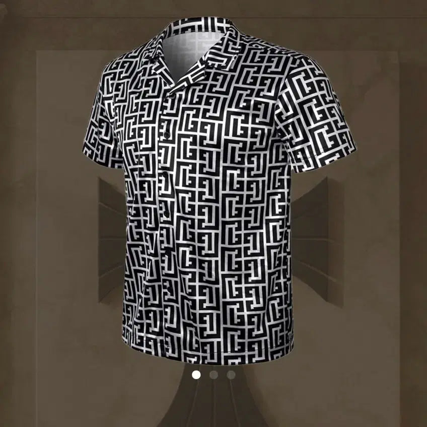 [BUNJANG] Rafinato Etoile RT Monogram Shirt Silver Size 50 / 새상품) 라피나토에뚜알 RT 모노그램 셔츠 실버 50사이즈