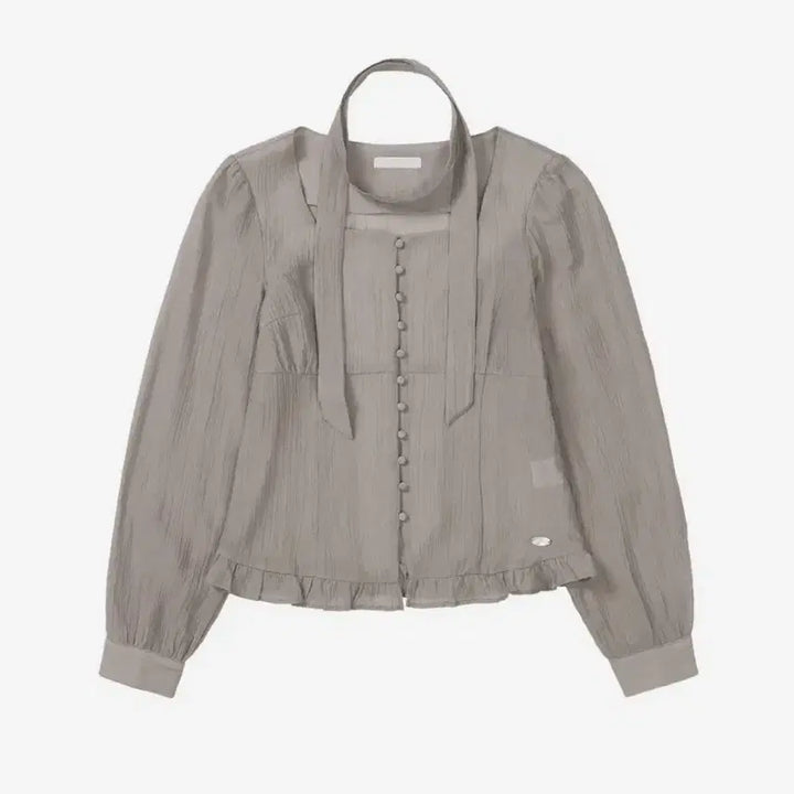 [BUNJANG] Illygo Ribbon Tie Square Neck Long Blouse / 일리고 리본 타이 스퀘어넥 롱블라우스