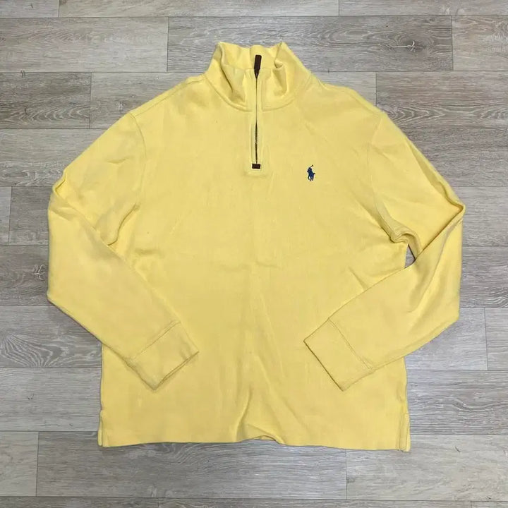 [BUNJANG] Polo Ralph Lauren Yellow Zip-Up Knit Sweater / 폴로 랄프로렌 옐로우 카라 집업 니트 교신