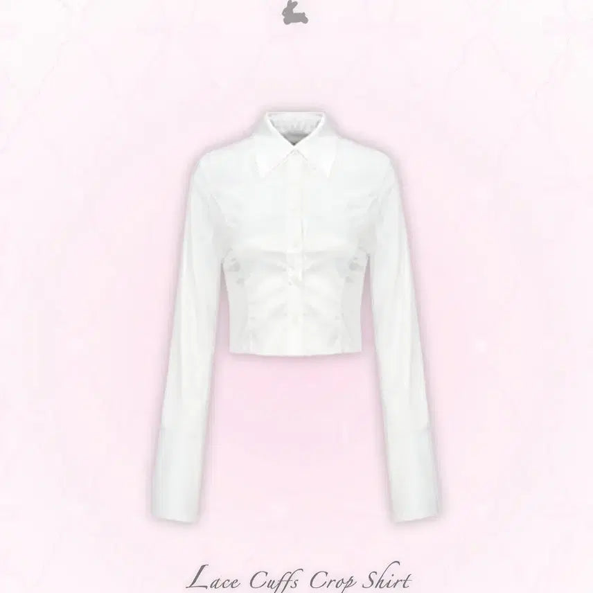 [BUNJANG] Noah Sangno Lace Cuffs Shirt White + Logo Tie Black / 노아상노 레이스 커프스 셔츠 화이트+로고 타이 블랙