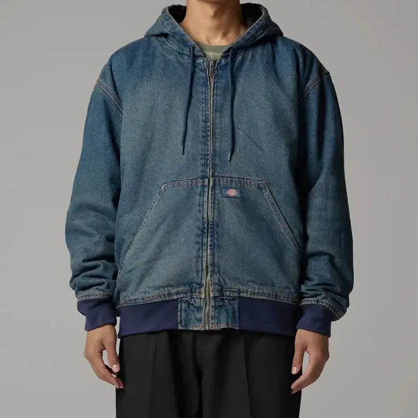 [BUNJANG] Dickies Denim Hooded Zip-Up Jacket / 디키즈 데님 후드 집업 자켓