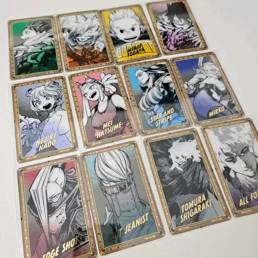 [BUNJANG] My Hero Academia Illustration Exhibition Foil Clear Card Bundle Set / 히로아카 나히아 원화전 금박호일 클리어카드 세트