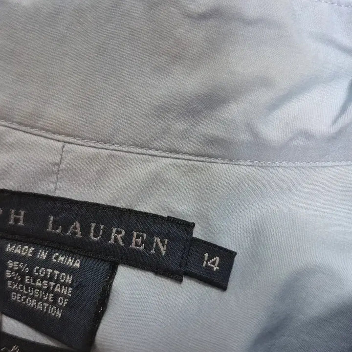 [BUNJANG] Polo Ralph Lauren Sky Blue Cotton Blend Shirt 14 / 폴로 랄프로렌 하늘색 셔츠 남방 14