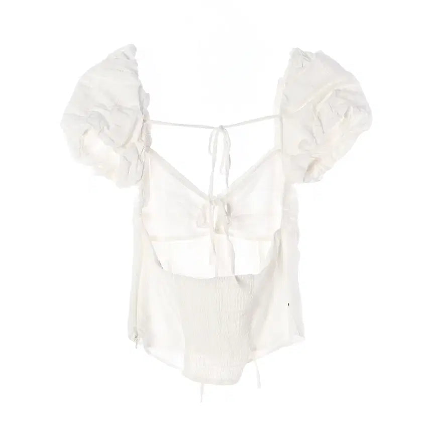[BUNJANG] Glowny 23S Charlotte Puff Sleeve Blouse / 글로니 23S 샬롯 퍼프 탑 블라우스