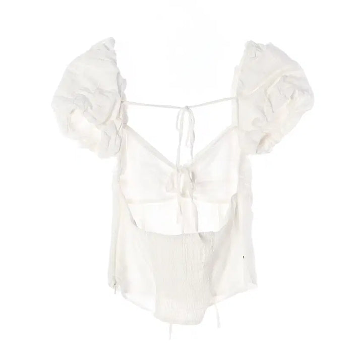 [BUNJANG] Glowny 23S Charlotte Puff Sleeve Blouse / 글로니 23S 샬롯 퍼프 탑 블라우스