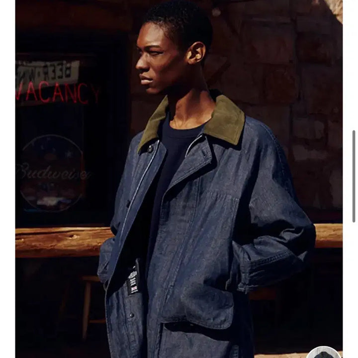 [SOLD OUT] FFC x DOCUMENT 헨리코튼 워시드 데님 필드 자켓