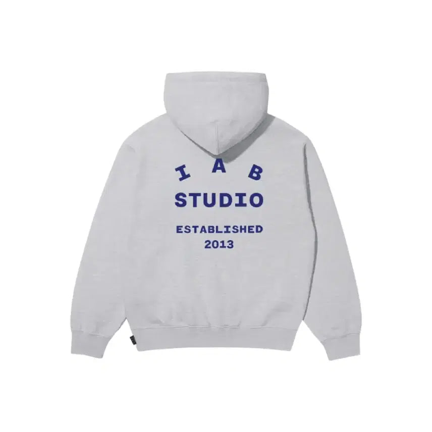 [BUNJANG] IAB STUDIO 25 Hoodie Light Grey Navy M, L / 아이앱 스튜디오 25 후드 라이트 그레이 네이비 M, L