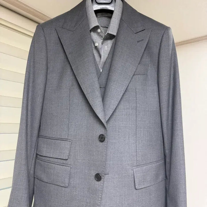 [SOLD OUT] 톰포드 스타일 울 그레이 쓰리피스 맞춤 정장