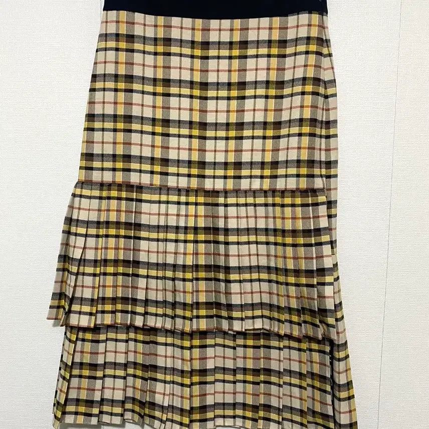 [BUNJANG] Lucky Chouette Check Frill Skirt 21SS / 럭키슈에뜨 체크 프릴 스커트 21SS