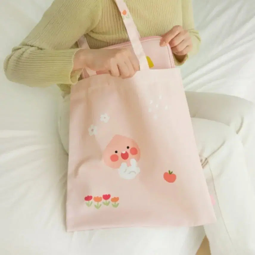 [BUNJANG] Kakao Friends Apeach April Shower Eco Bag / (미개봉 새상품) 카카오프렌즈 에이프릴샤워 일러스트에코백_어피치