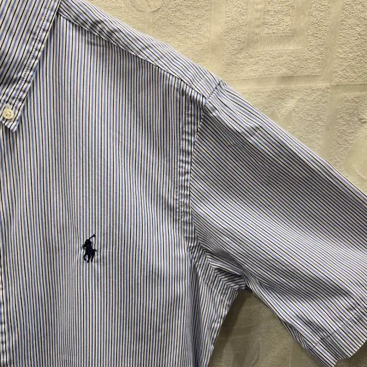 [BUNJANG] Ralph Lauren Custom Fit Striped Short Sleeve Shirt Medium / 랄프로렌 커스텀핏 스트라이프 반팔 셔츠 M(95)
