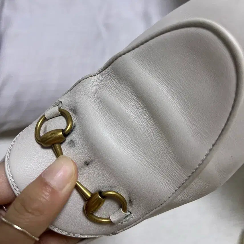 [BUNJANG] Gucci Horsebit Loafer Ivory 225 / 구찌 홀스빗 로퍼 아이보리 225