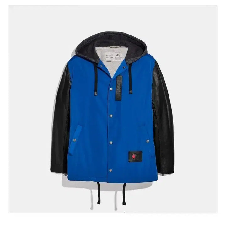[BUNJANG] Coach Champion Leather Sleeve Jacket / 코치 x 챔피언 콜라보 가죽자켓 50. coach x champion